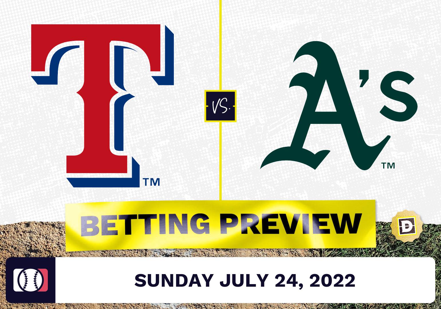 Rangers vs. Athletics Prediction and Odds - Jul 24, 2022