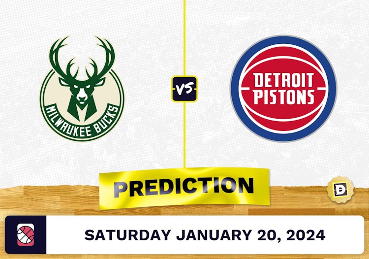 Milwaukee Bucks vs. Detroit Pistons Prediction, Odds, NBA Picks [1/20/2024]