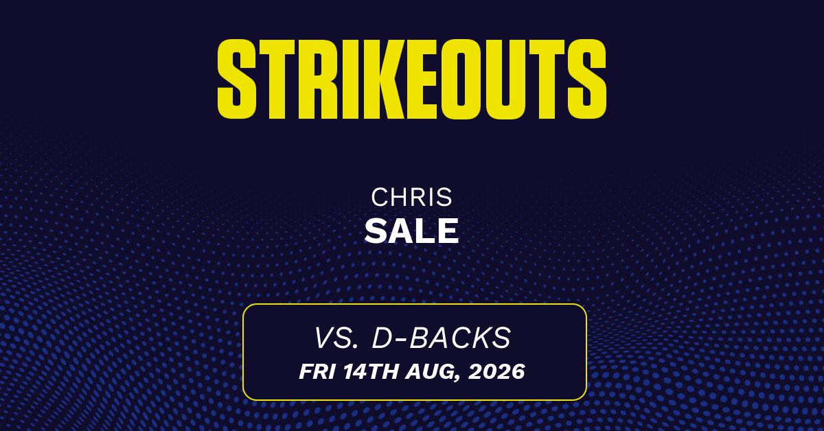 Chris Sale projected stats for Friday, August 14, 2026.