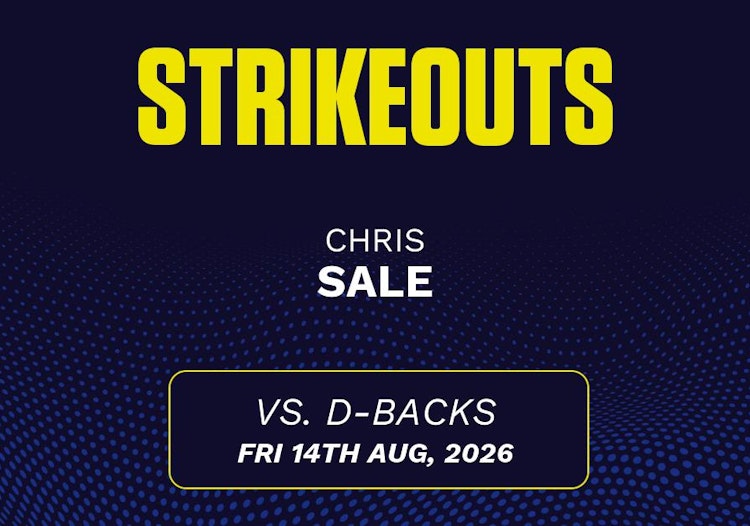 Chris Sale projected stats for Friday, August 14, 2026.