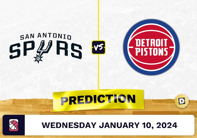 San Antonio Spurs vs. Detroit Pistons Prediction, Odds, NBA Picks  [1/10/2024]