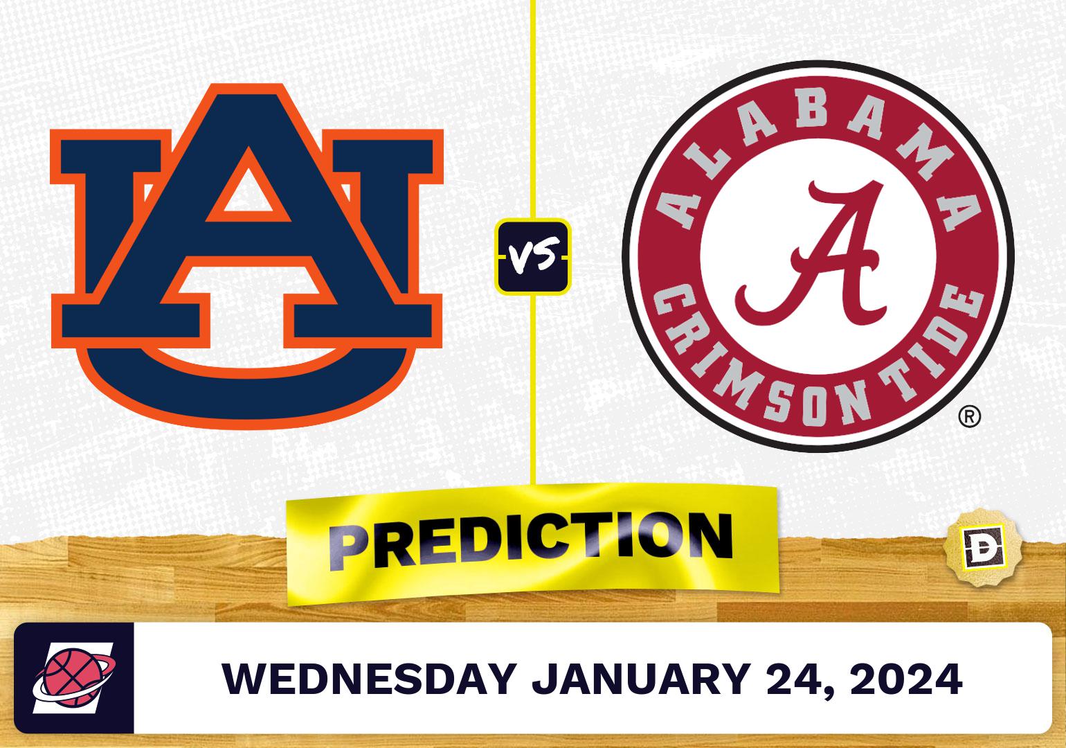 Auburn Vs. Alabama Prediction, Odds, College Basketball Picks [1/24/2024]