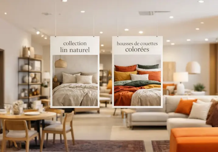 Impression affiche suspendue pour vitrine