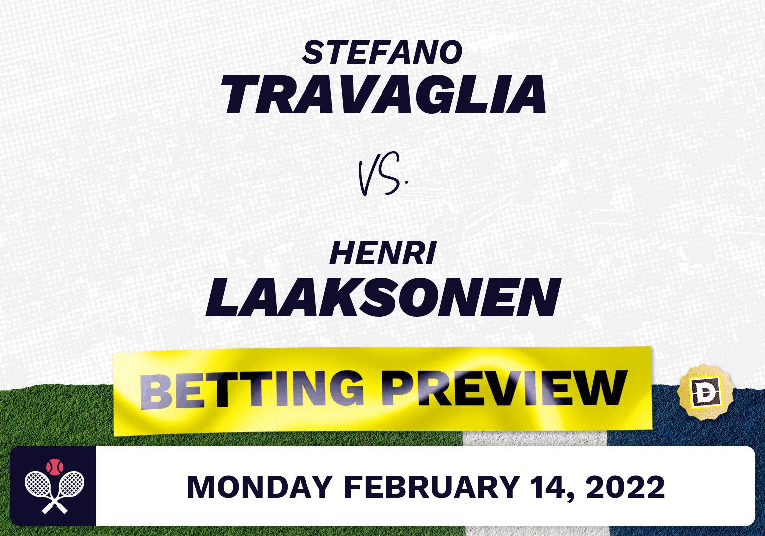 Stefano Travaglia vs. Henri Laaksonen Predictions - Feb 14, 2022
