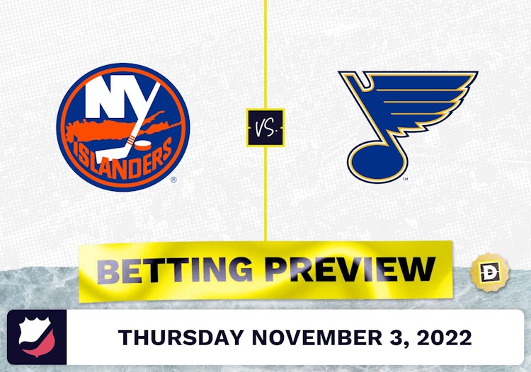 Islanders vs. Blues Prediction and Odds - Nov 3, 2022