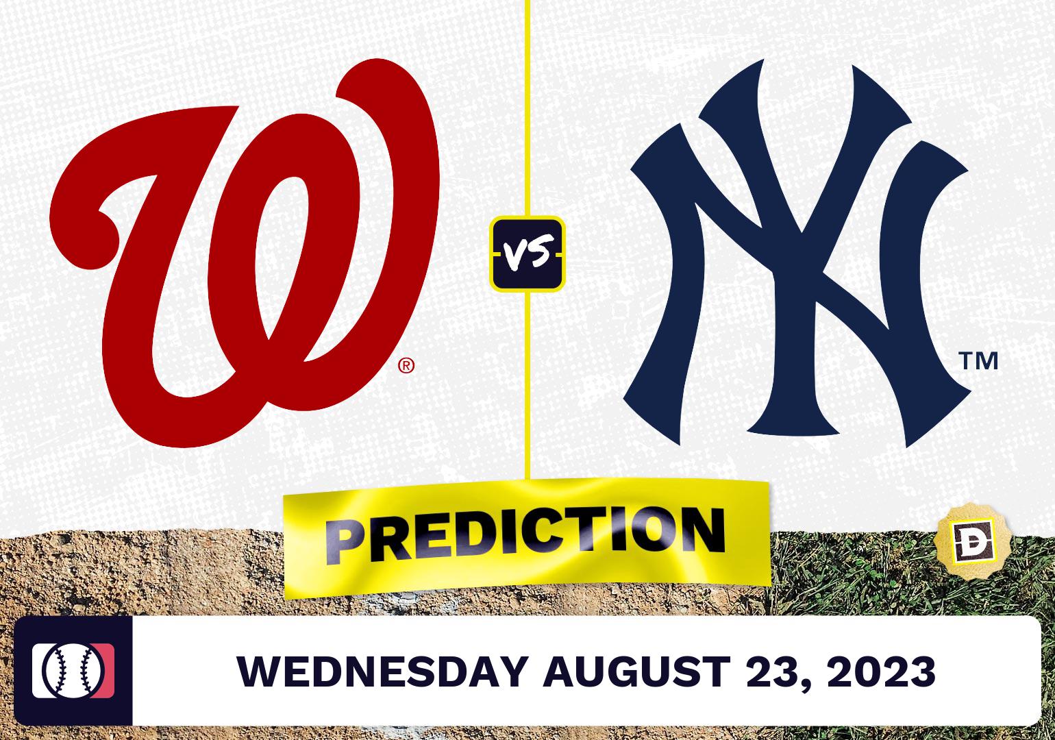 Nationals vs. Yankees Prediction for MLB Wednesday [8/23/2023]