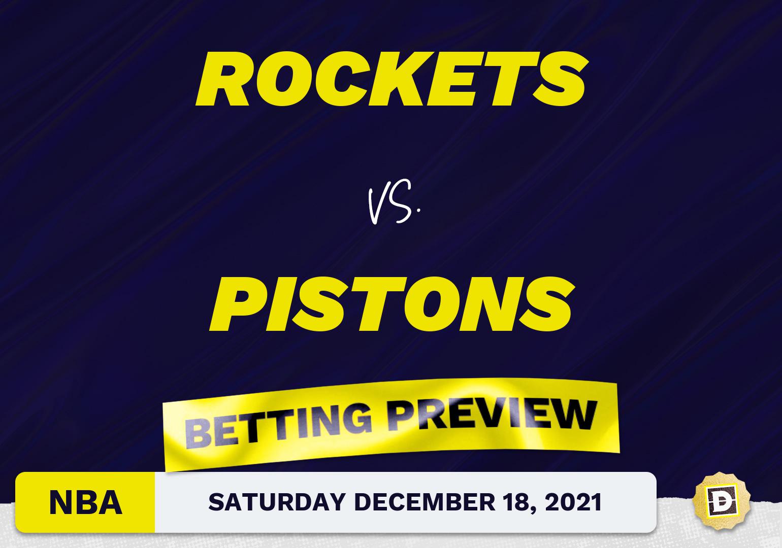 Rockets vs. Pistons Predictions and Odds - Dec 18, 2021