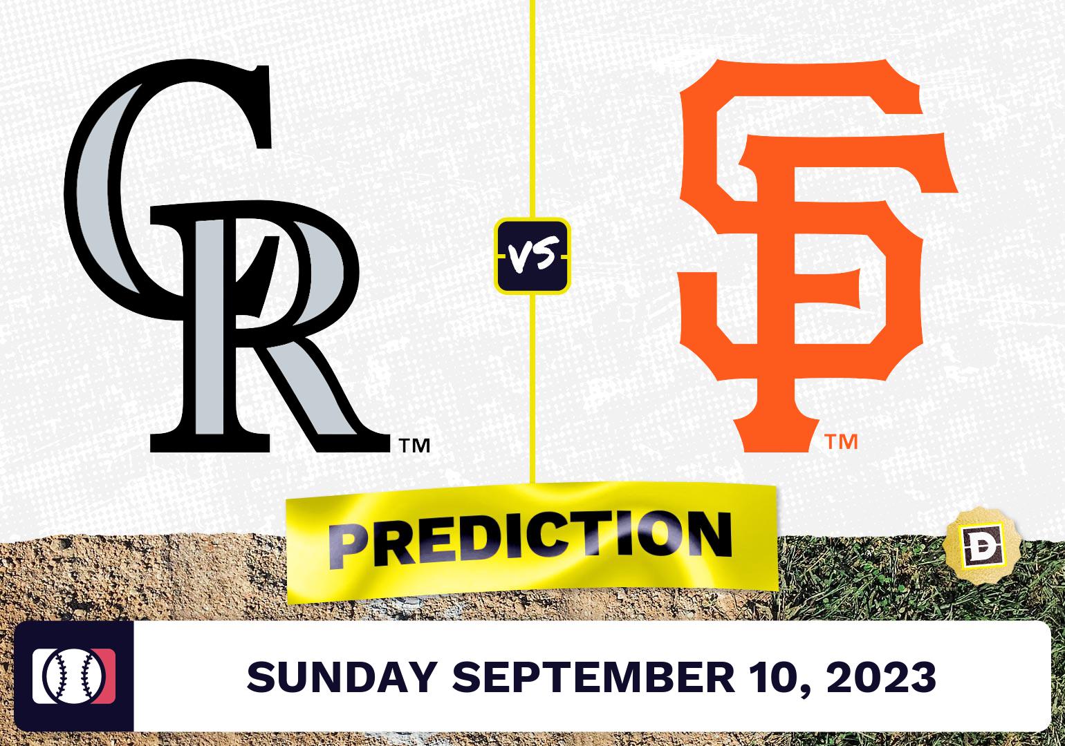 Rockies vs. Giants Prediction for MLB Sunday [9/10/2023]