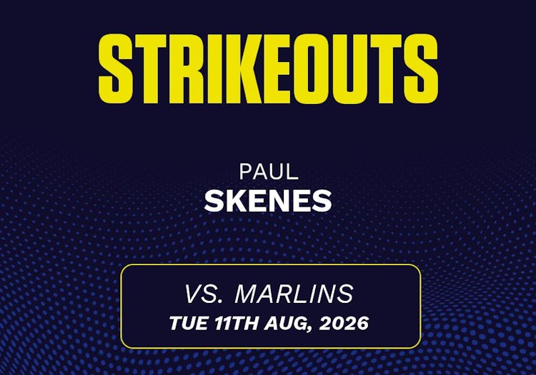 Paul Skenes projected stats for Tuesday, August 11, 2026.