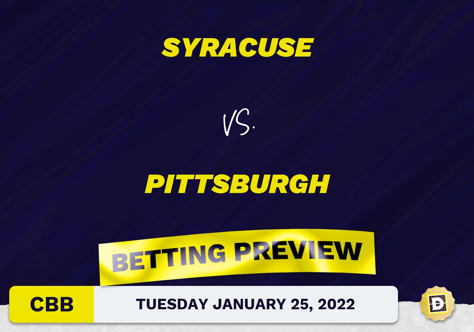 Syracuse vs. Pittsburgh CBB Predictions and Odds - Jan 25, 2022