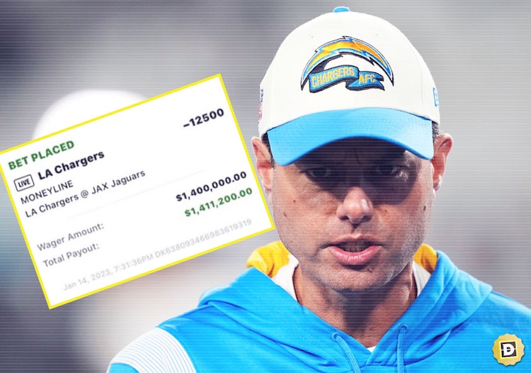 Bettor Loses $1.4 Million on Los Angeles Chargers Live Moneyline Bet with DraftKings Sportsbook