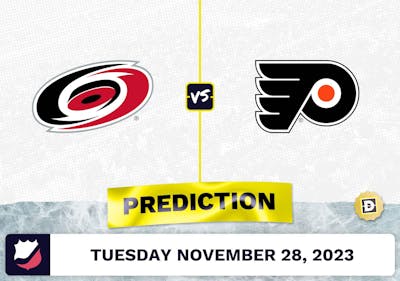 Hurricanes vs. Flyers Prediction and Odds - November 28, 2023