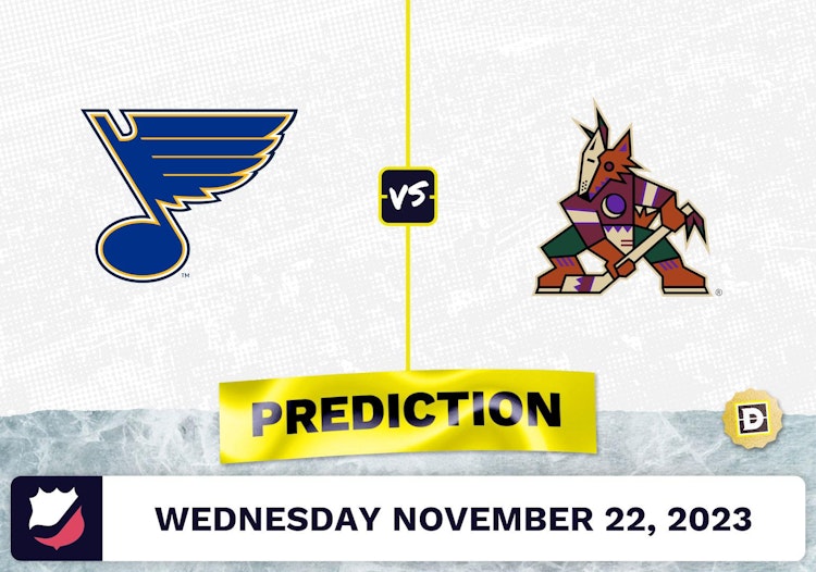 Blues vs. Coyotes Prediction and Odds - November 22, 2023