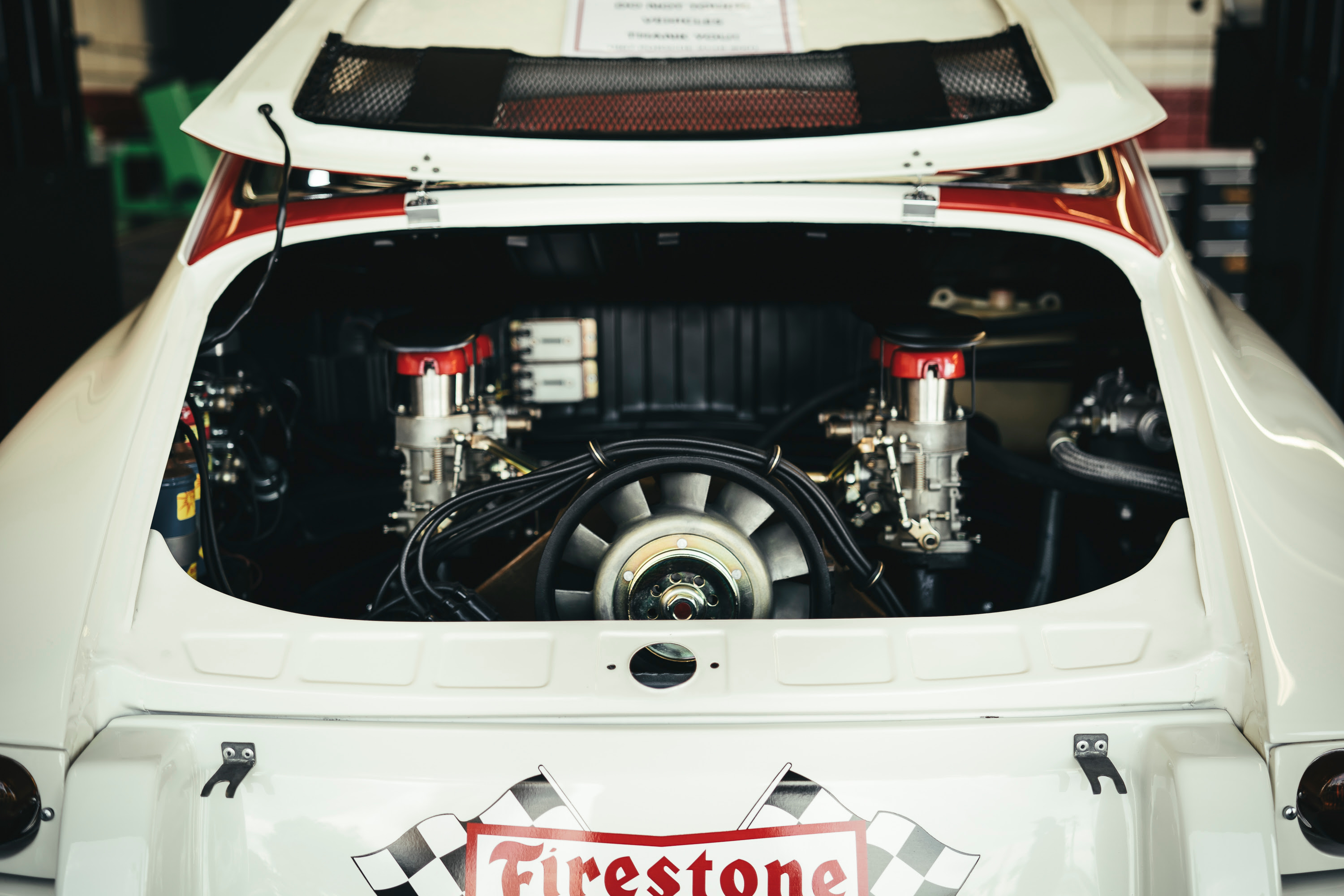 Original 911R engine at Callas Rennsport.