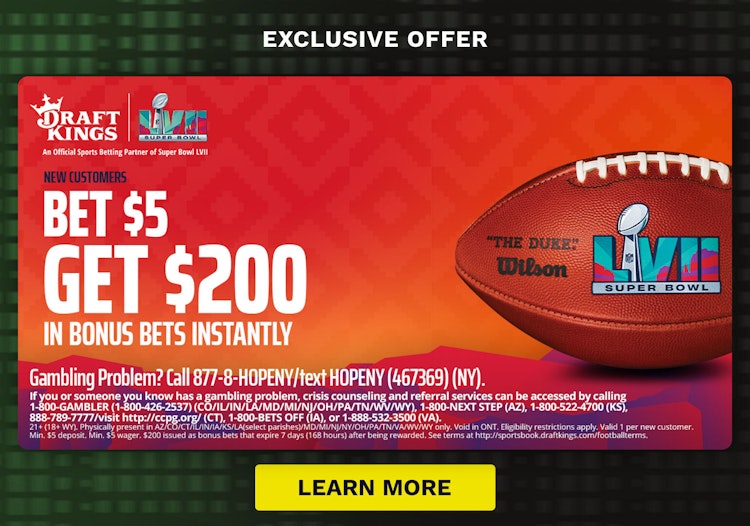 DraftKings Promo: $200 in Bonus Bets When You Bet $5 on the Super Bowl