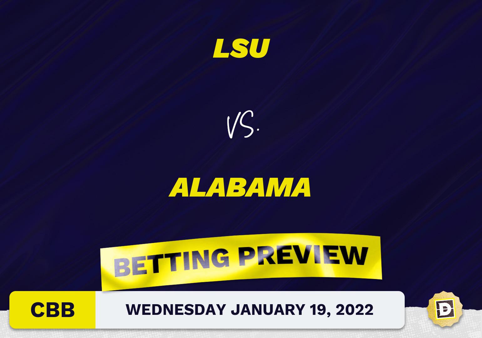 LSU vs. Alabama CBB Predictions and Odds - Jan 19, 2022
