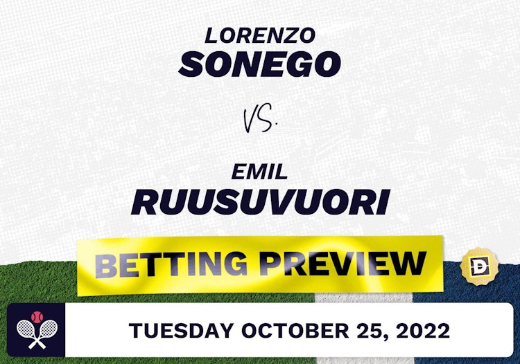 Lorenzo Sonego vs. Emil Ruusuvuori Predictions - Oct 25, 2022