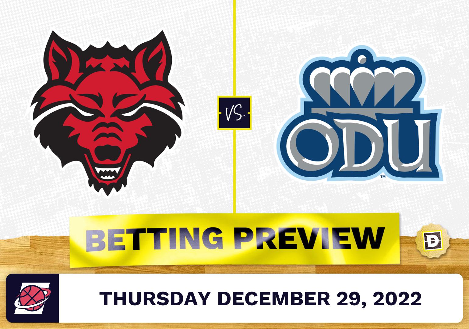 Arkansas State Vs. Old Dominion CBB Prediction And Odds - Dec 29, 2022