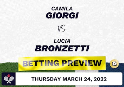 Camila Giorgi vs. Lucia Bronzetti Predictions - Mar 24, 2022