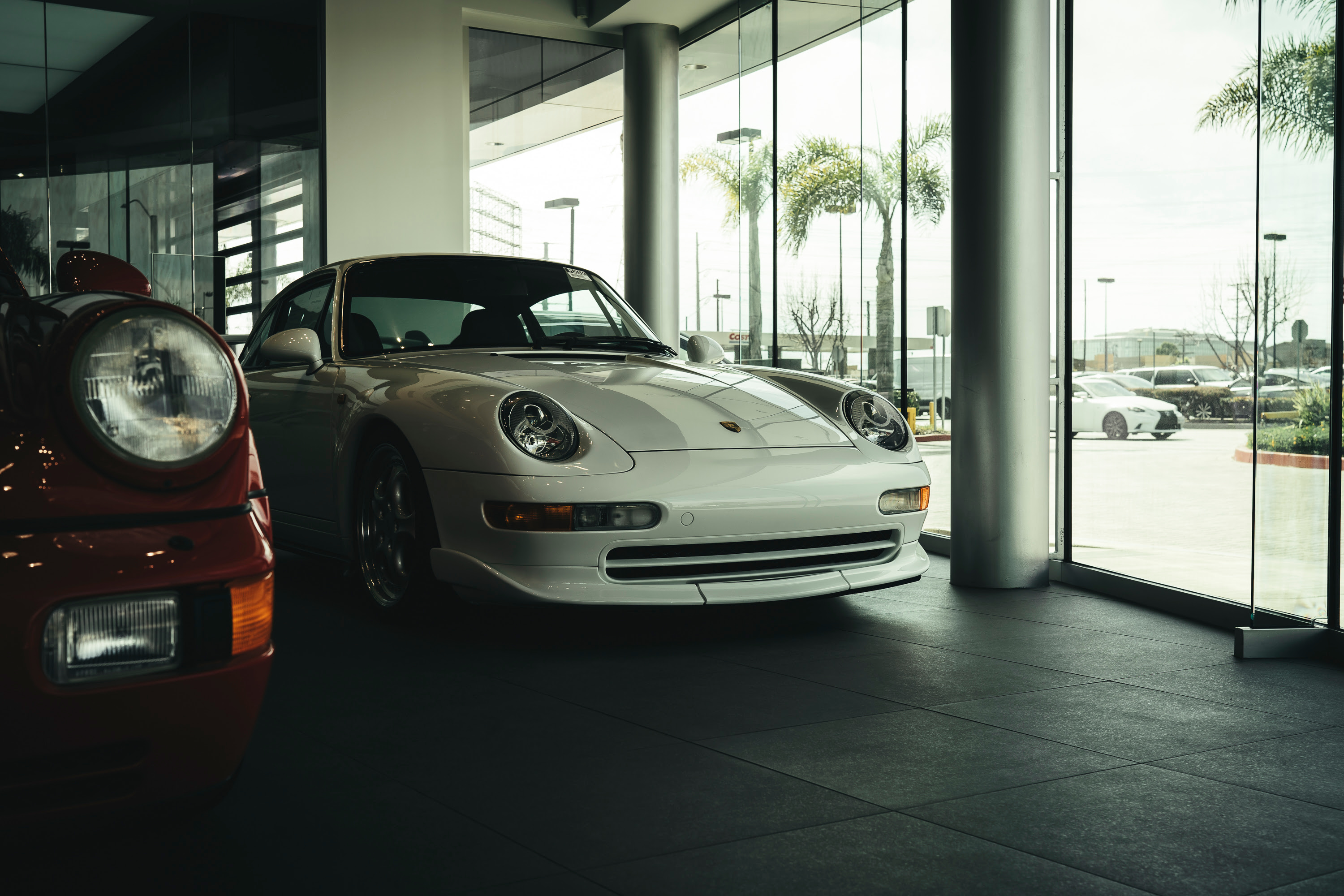 A white 993 GT2 RS at South Bay Porsche.