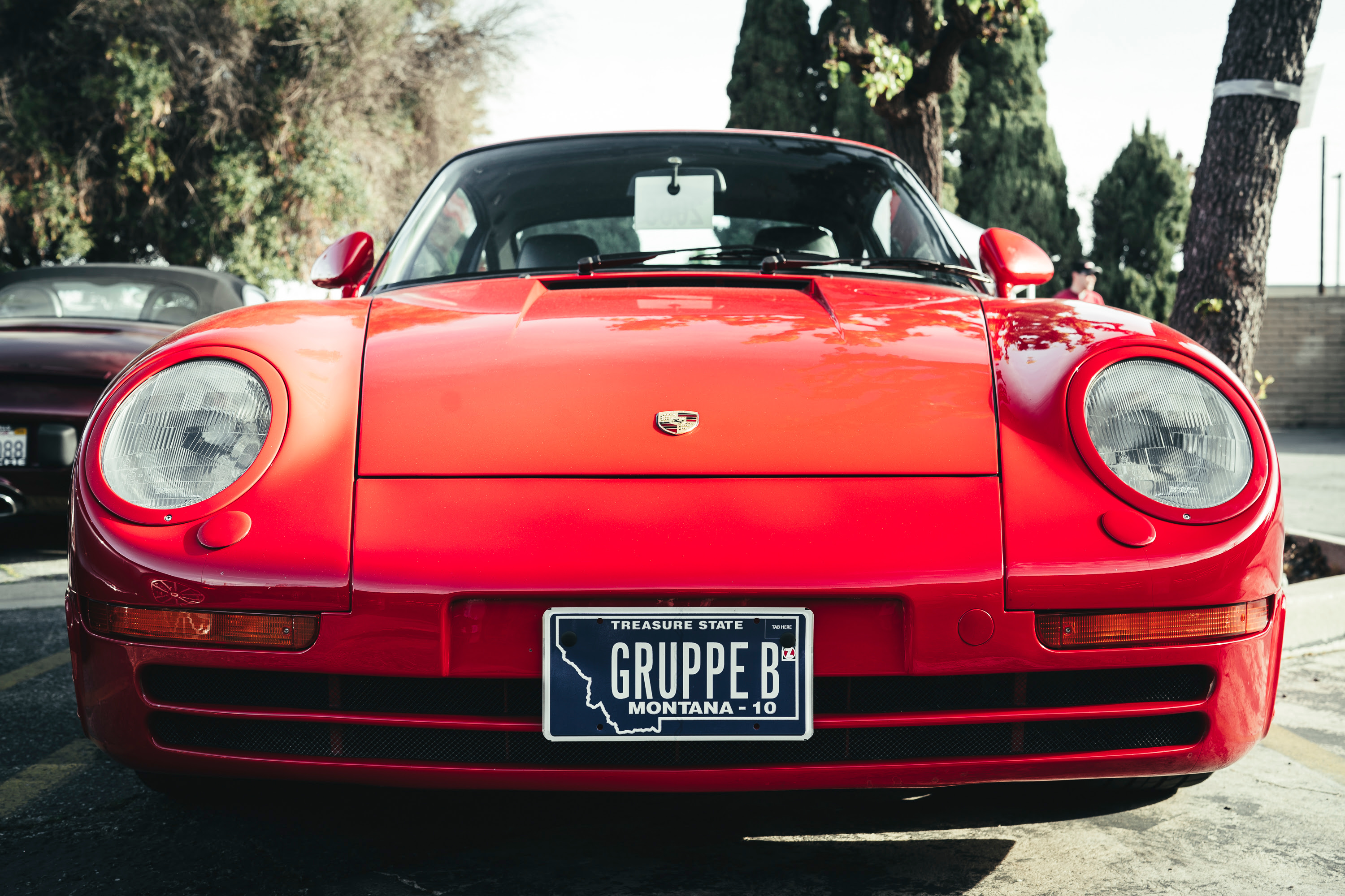 Red Porsche 959 at Callas Rennsport in Torrence, CA.