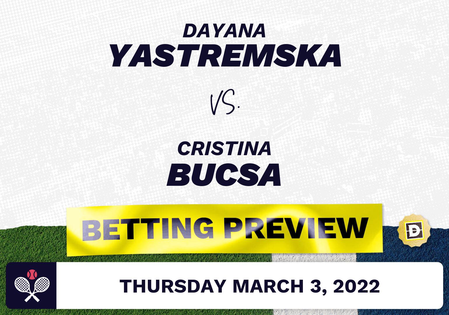 Dayana Yastremska vs. Cristina Bucsa Predictions - Mar 3, 2022