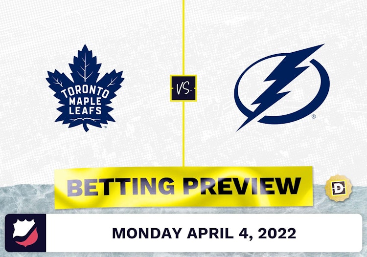 Maple Leafs vs. Lightning Prediction and Odds - Apr 4, 2022