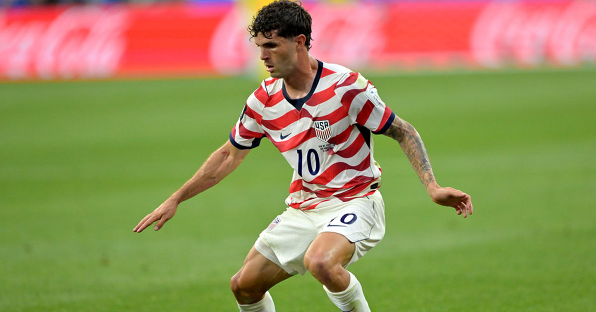 Christian Pulisic projected stats for Wednesday, July 1, 2026.