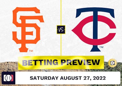 Giants vs. Twins Prediction and Odds - Aug 27, 2022