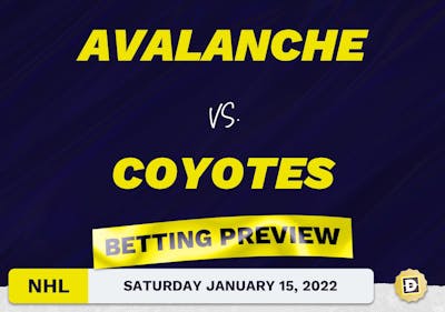 Avalanche vs. Coyotes Predictions and Odds - Jan 15, 2022
