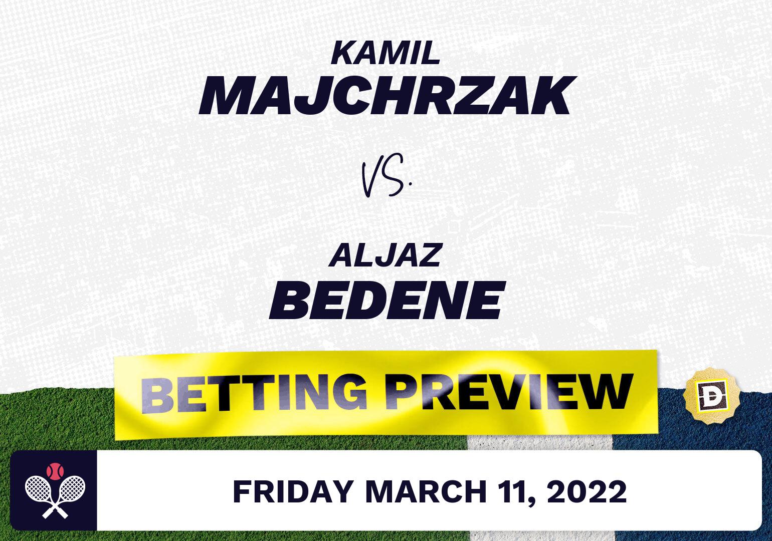 Kamil Majchrzak vs. Aljaz Bedene Predictions - Mar 11, 2022