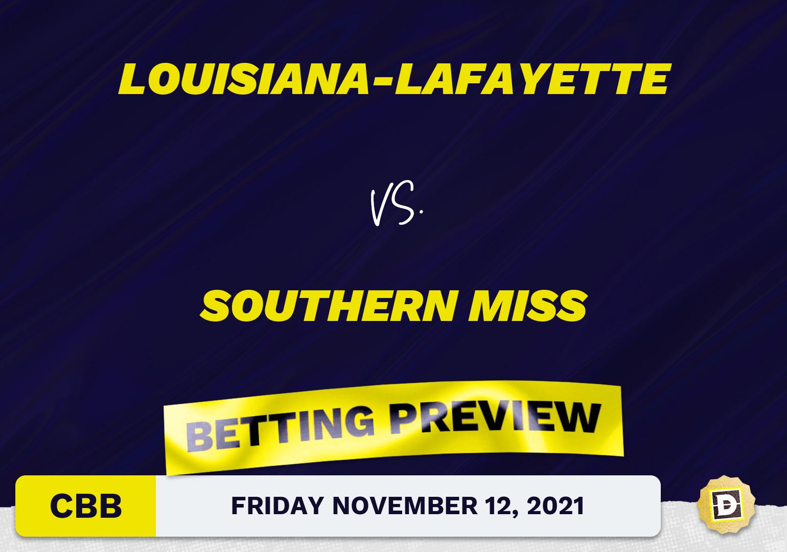 Louisiana-Lafayette vs. Southern Miss CBB Predictions and Odds - Nov 12, 2021