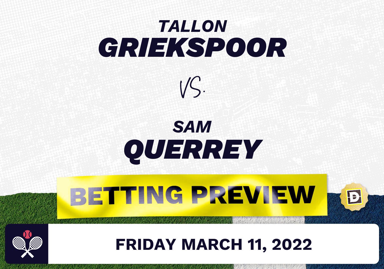 Tallon Griekspoor vs. Sam Querrey Predictions - Mar 11, 2022