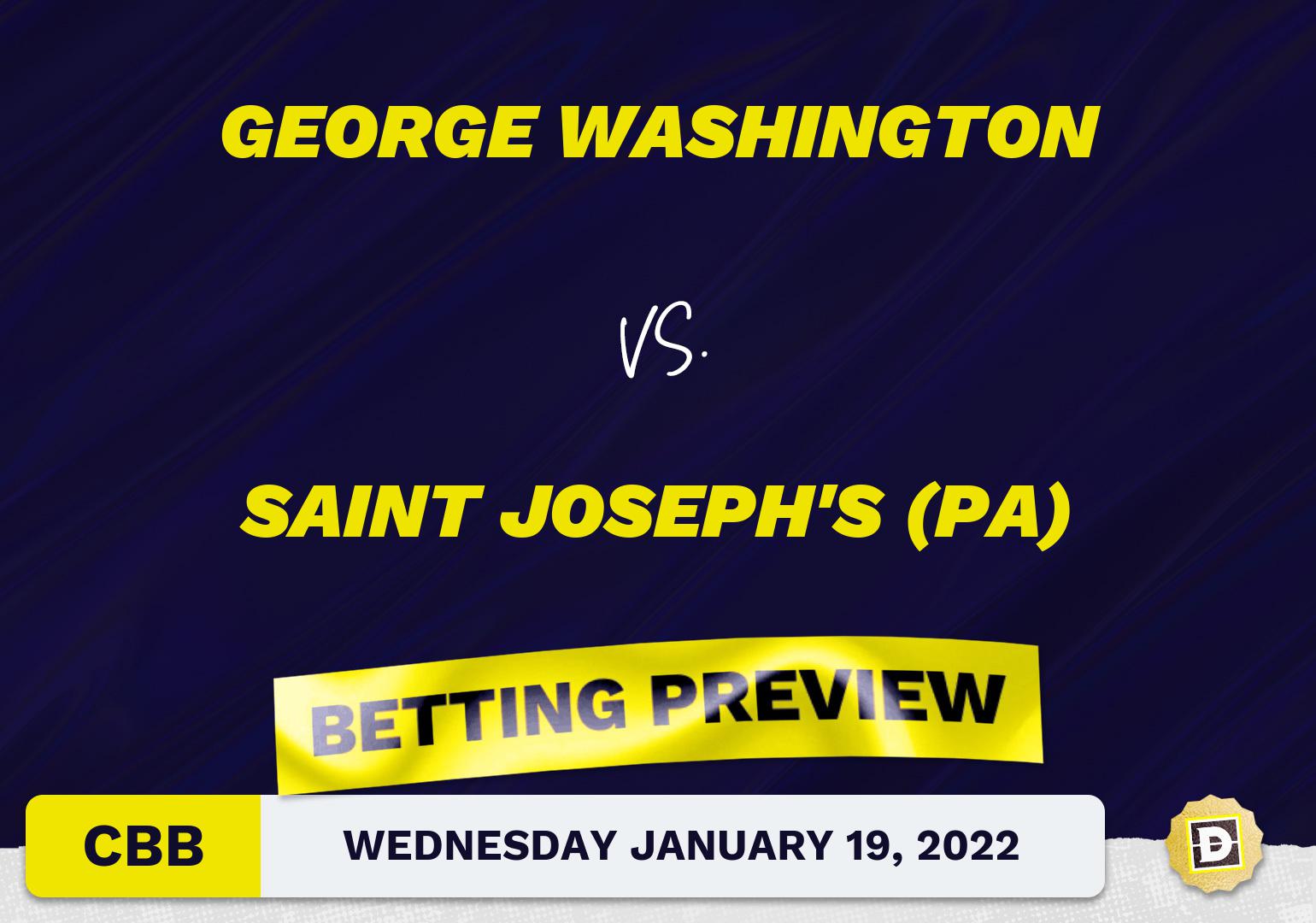 George Washington vs. Saint Joseph's (PA) CBB Predictions and Odds - Jan 19, 2022