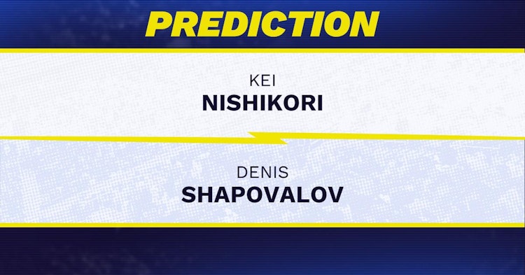 Kei Nishikori vs Denis Shapovalov Tennis Prediction.