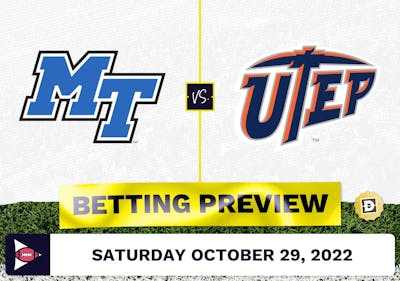 Middle Tennessee vs. Texas-El Paso CFB Prediction and Odds - Oct 29, 2022