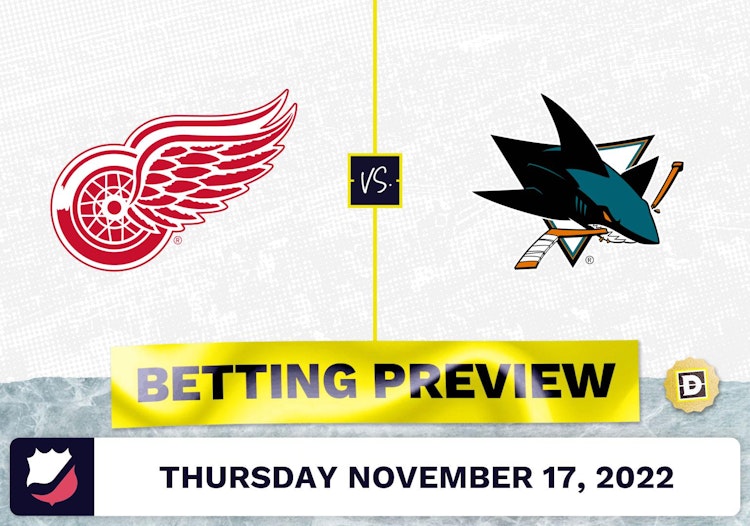 Red Wings vs. Sharks Prediction and Odds - Nov 17, 2022