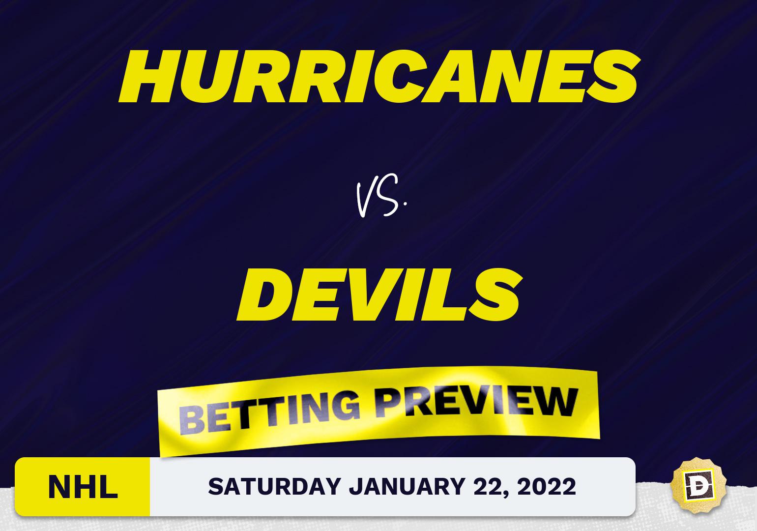 Hurricanes vs. Devils Predictions and Odds - Jan 22, 2022