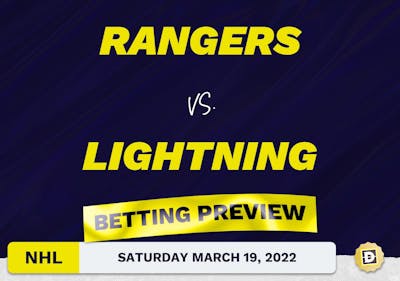 Rangers vs. Lightning Predictions and Odds - Mar 19, 2022