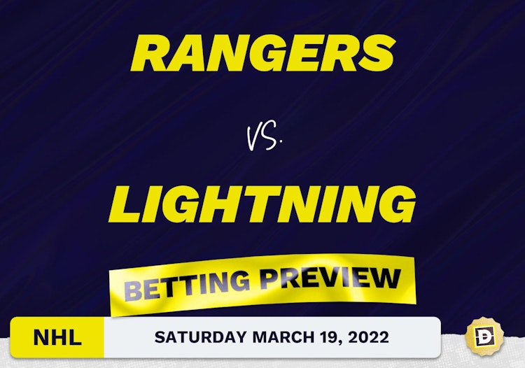 Rangers vs. Lightning Predictions and Odds - Mar 19, 2022