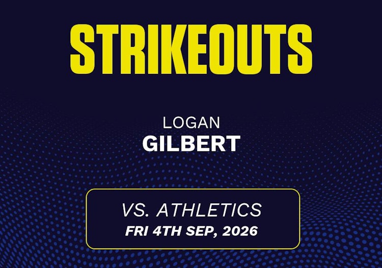 Logan Gilbert projected stats for Saturday, September 5, 2026.
