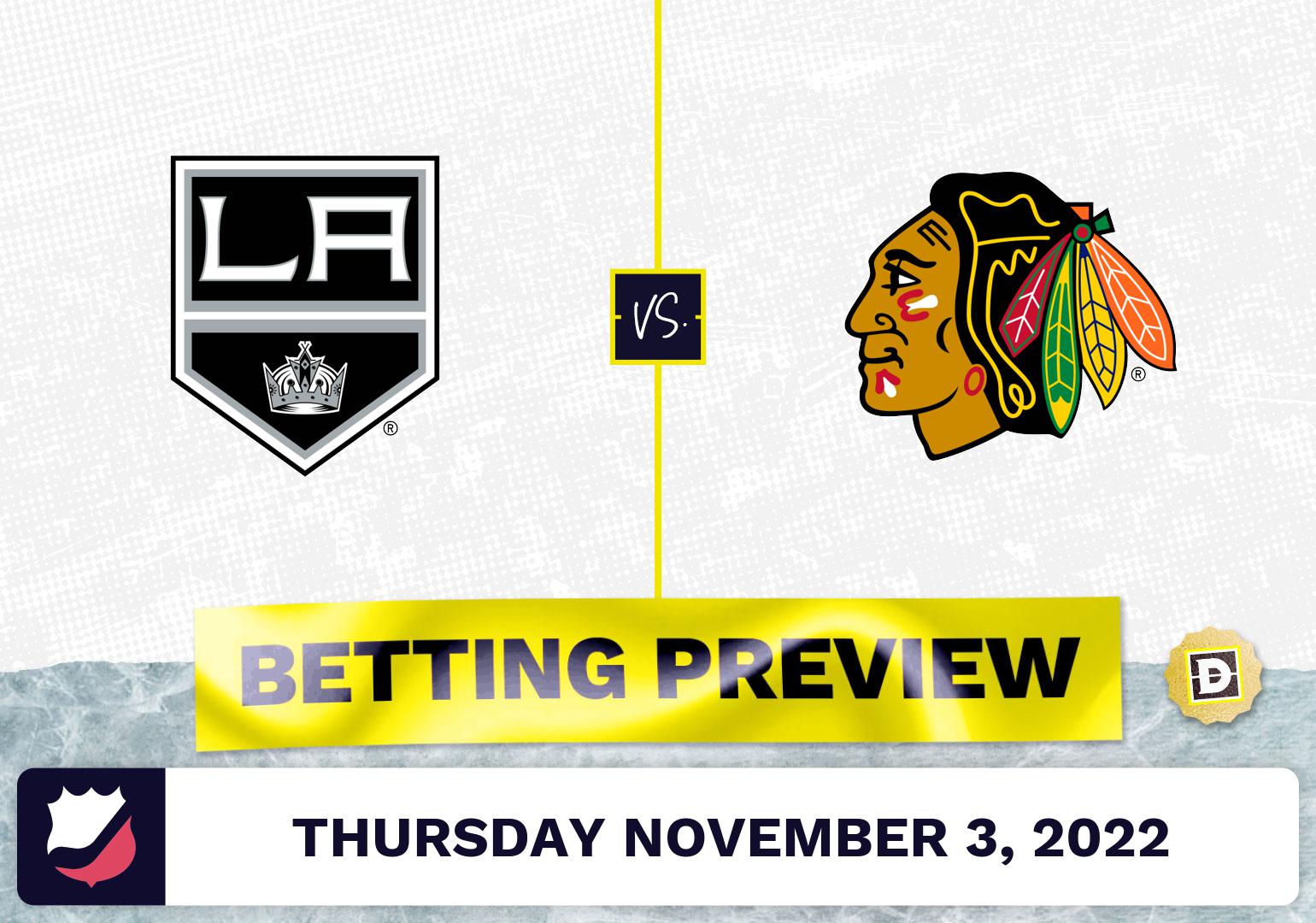 Kings vs. Blackhawks Prediction and Odds - Nov 3, 2022