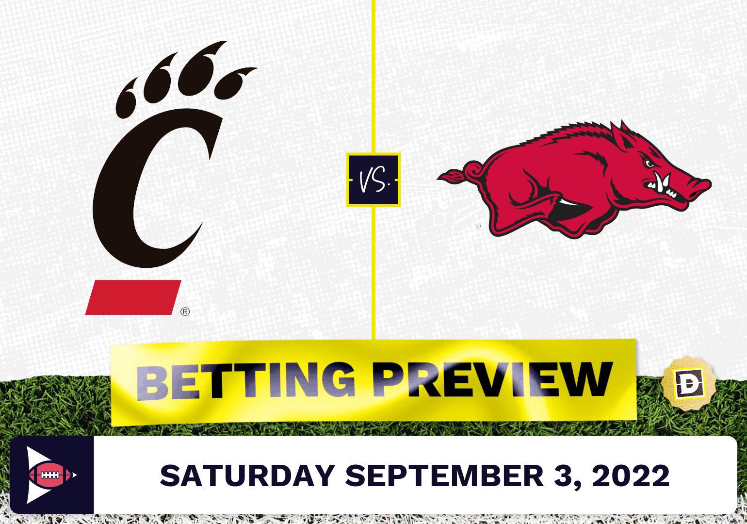 Cincinnati vs. Arkansas CFB Prediction and Odds - Sep 3, 2022