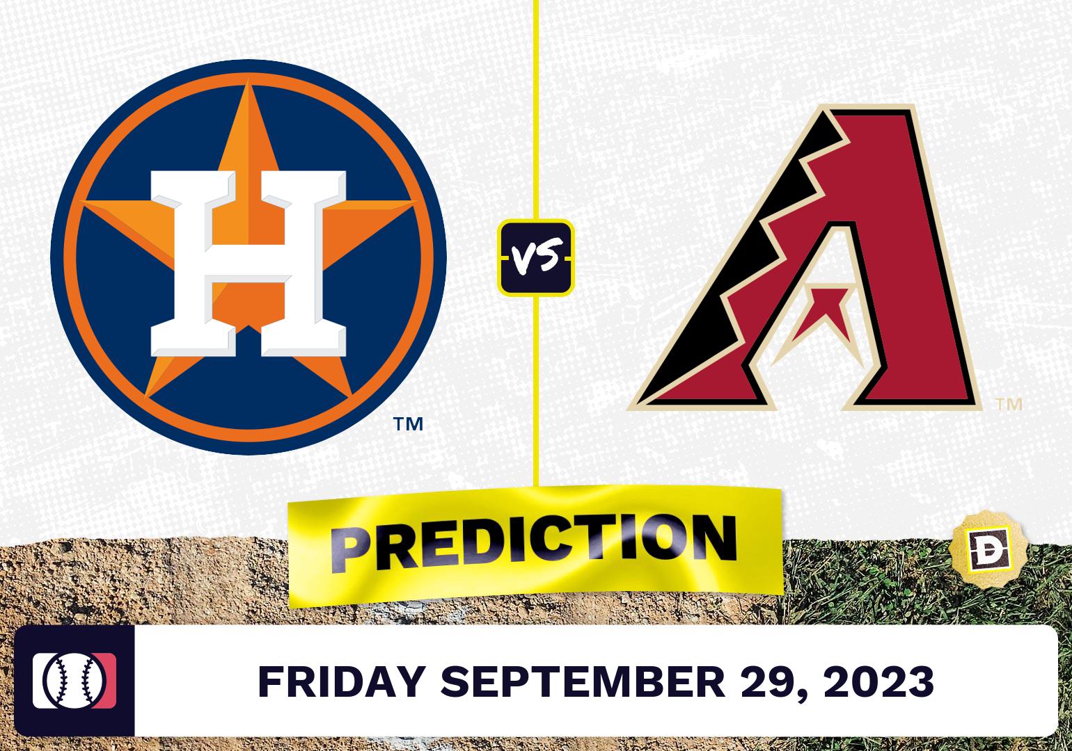 Astros vs. Diamondbacks Game 1 Prediction for MLB Friday [9/29/2023]