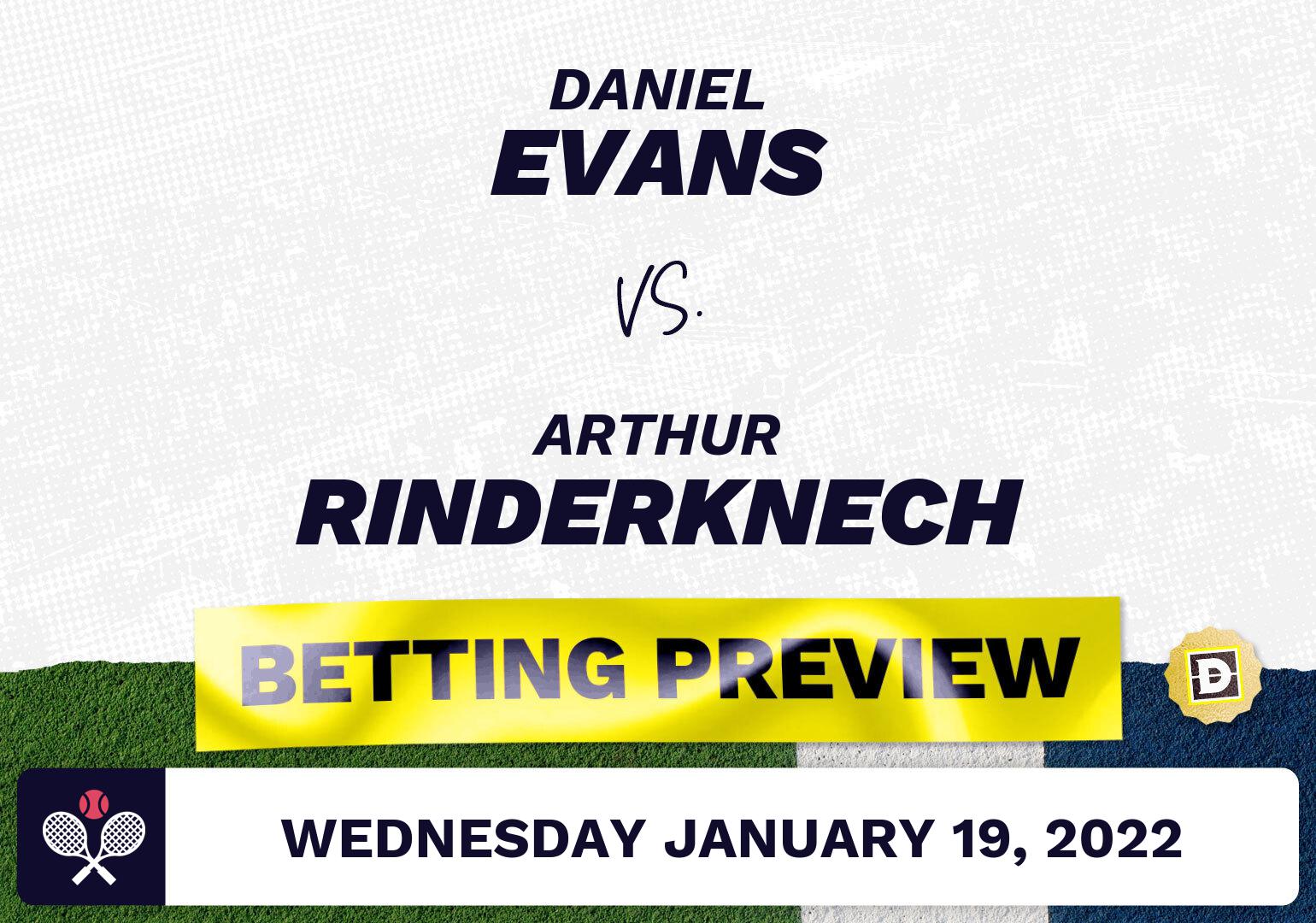 Daniel Evans vs. Arthur Rinderknech Predictions - Jan 19, 2022