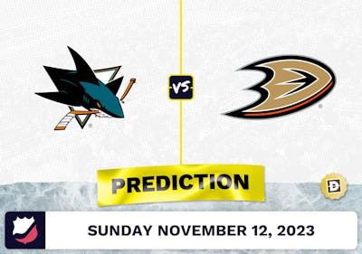 Sharks vs. Ducks Prediction and Odds - November 12, 2023