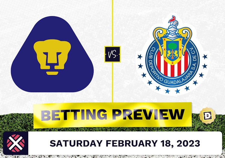 Pumas UNAM vs. Guadalajara Prediction and Odds - Feb 18, 2023