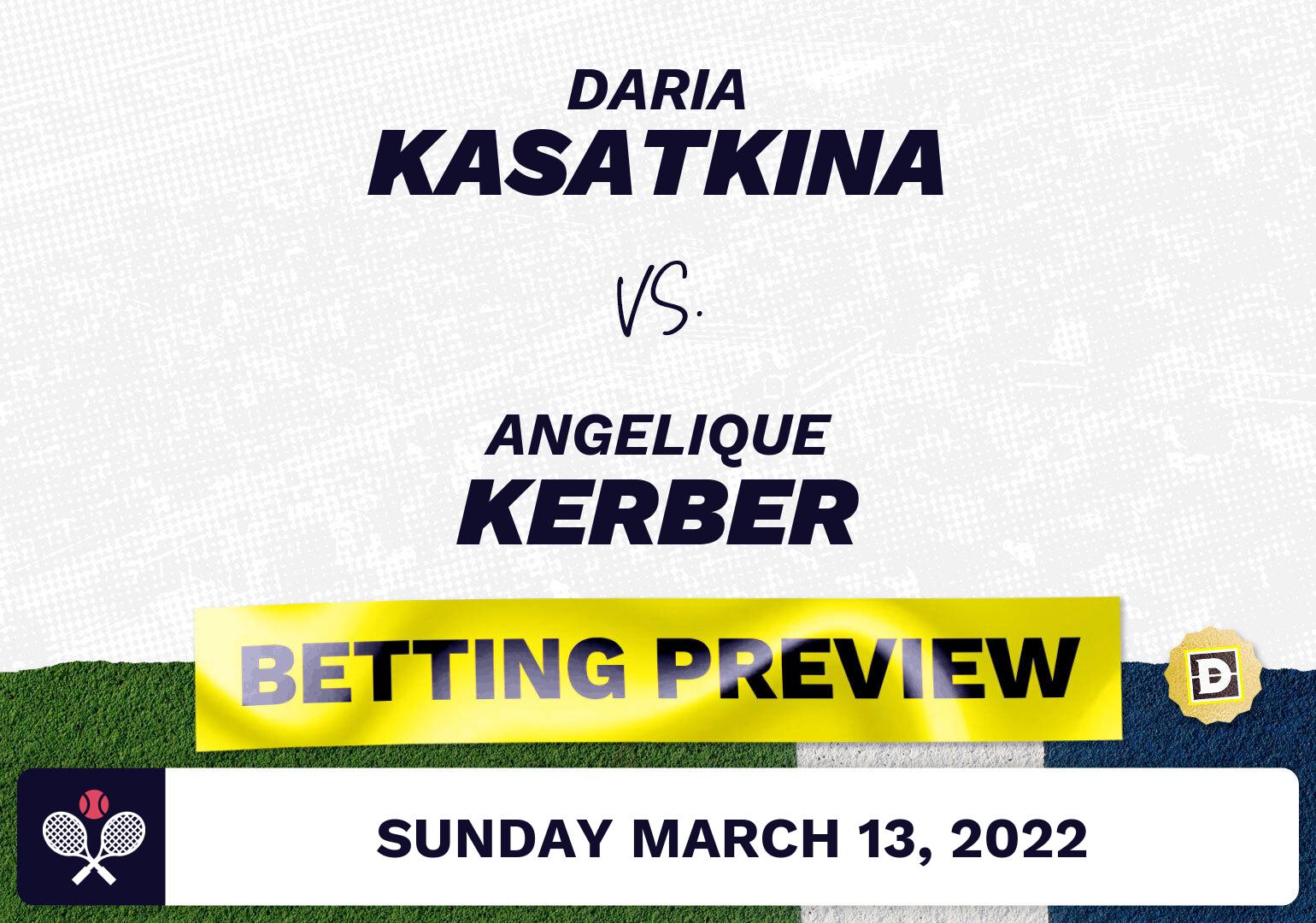 Daria Kasatkina vs. Angelique Kerber Predictions - Mar 13, 2022