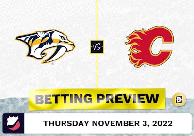 Predators vs. Flames Prediction and Odds - Nov 3, 2022