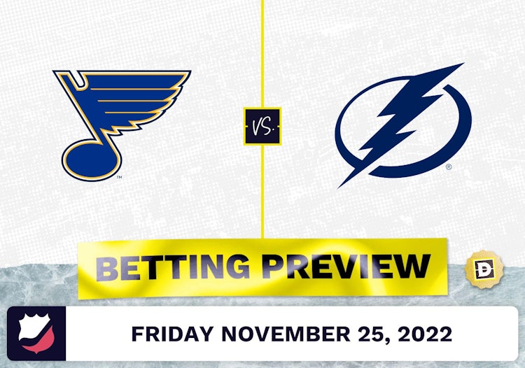 Blues vs. Lightning Prediction and Odds - Nov 25, 2022